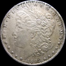 Counterfeit 1894 Morgan Dollar - Obverse