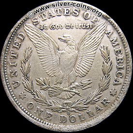 Counterfeit 1894 Morgan Dollar - Reverse