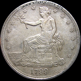 counterfeit 1799 liberty seated trade dollar