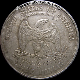 counterfeit 1799 liberty seated trade dollar reverse