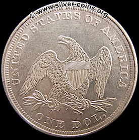 counterfeit 1862 liberty seated dollar reverse