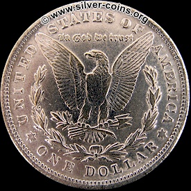Counterfeit 1885 Morgan Dollar - Reverse