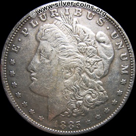 Counterfeit 1885 Silver Trade Dollar Coin - Obverse