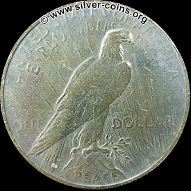 Counterfeit 1926 Peace Dollar - Reverse 